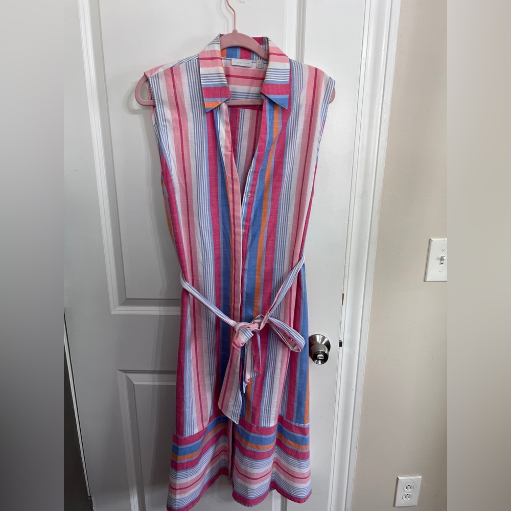 New York & Company Multicolor Striped Dress
